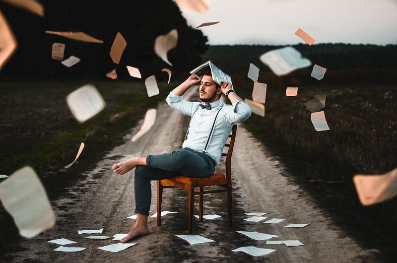 A person studying a language with enthusiasm