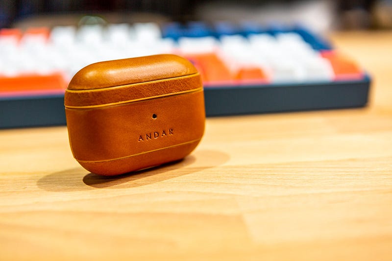 The Capsule AirPods case in leather