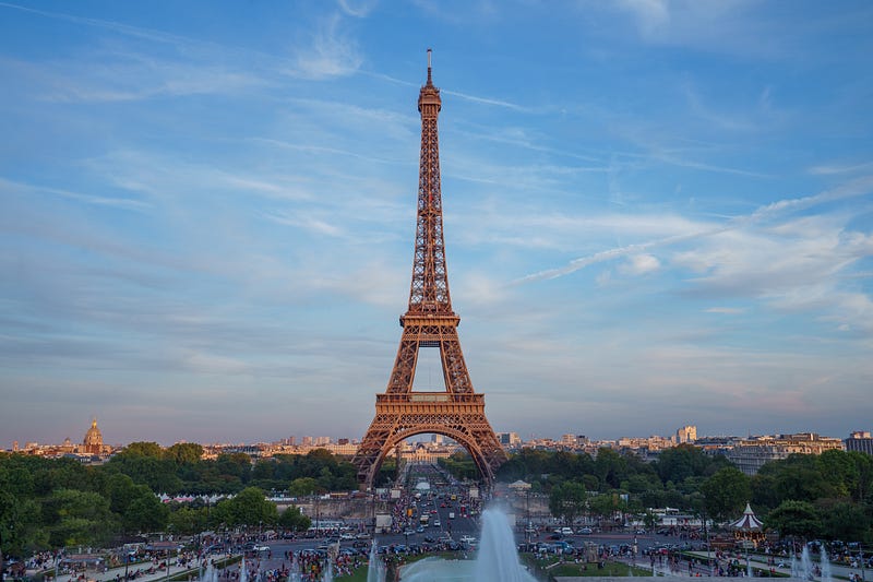 Eiffel Tower against the Paris skyline