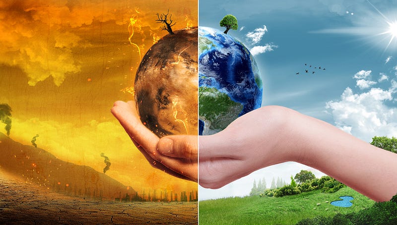 Climate impact comparison at different temperature increases