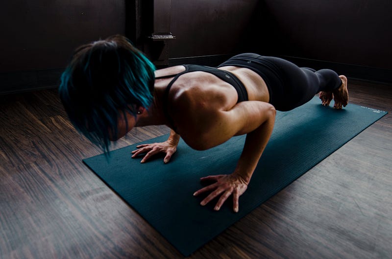 Woman doing push-ups