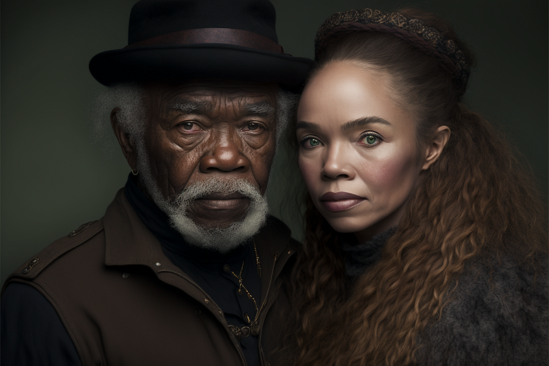 A portrait of an African-American couple.