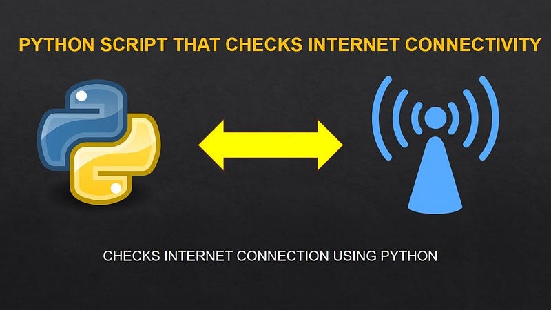 Python script checking internet connectivity