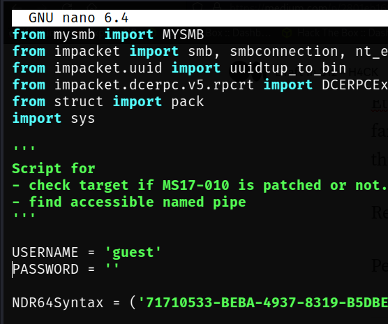 Configuration settings for guest username in checker file