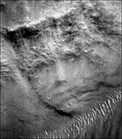 Enhanced depiction of the Martian face.