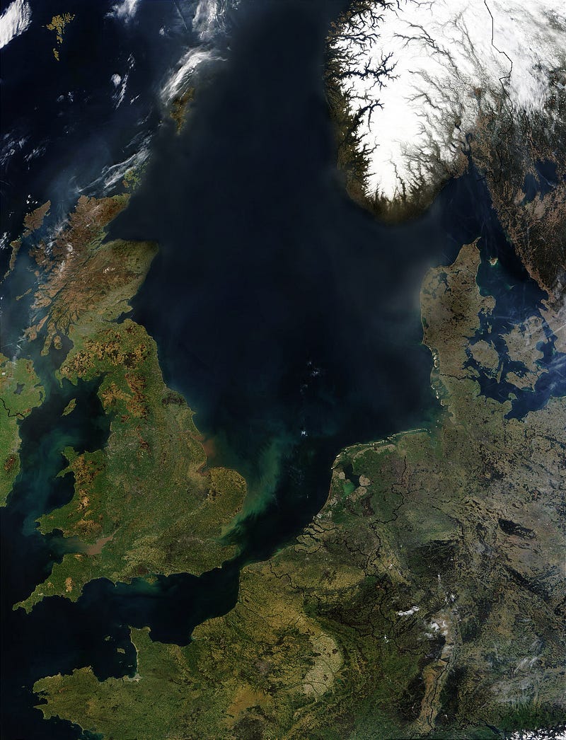 A visualization of ancient Doggerland landscape