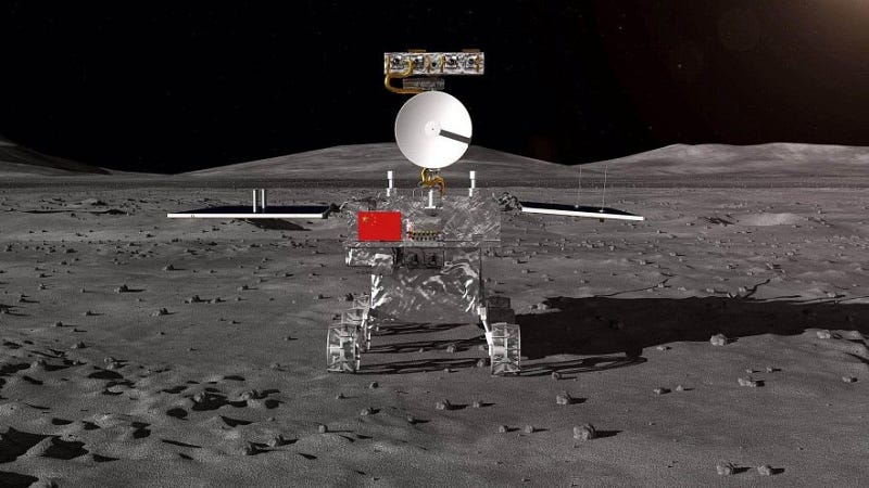 Yutu-2 rover exploring the lunar surface