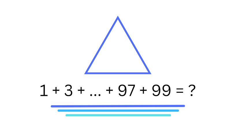 Visualization of odd numbers under 100