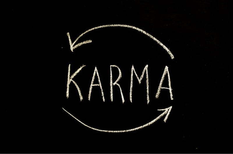 Illustration depicting the interconnected levels of karma